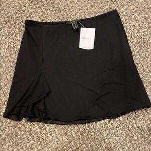 Forever 21 Black Ruffle Mini Skirt